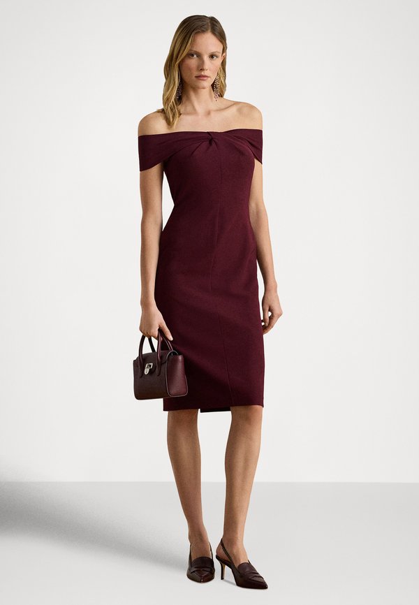 Lauren Ralph Lauren TWIST-FRONT CREPE COCKTAIL DRESS