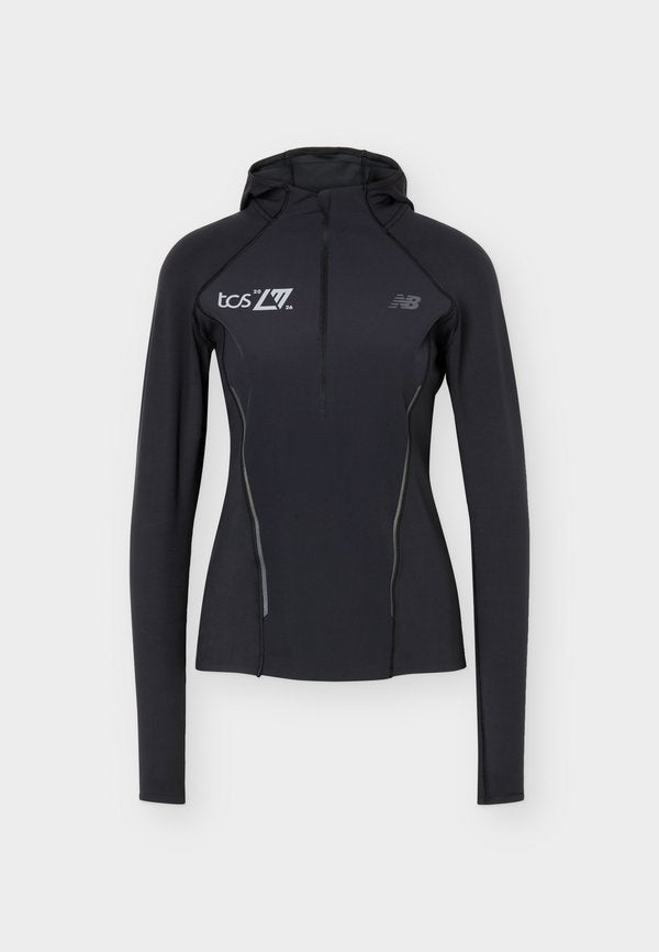 New Balance LONDON EDITION REFLECTIVE RUN HOODIE - Long sleeved top - black