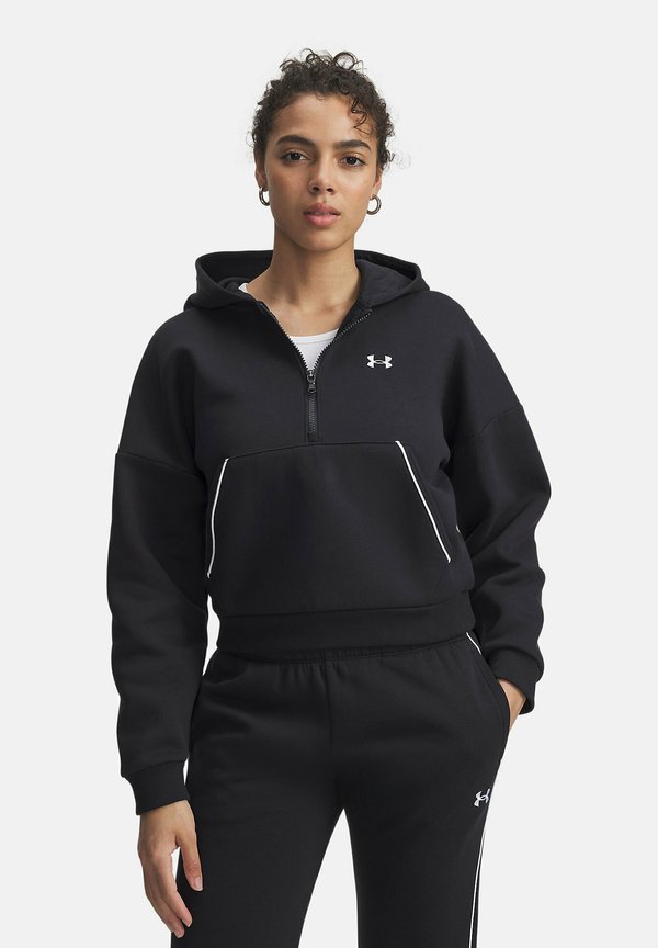 Under Armour RIVAL FLEECE PIPED - Hoodie - black