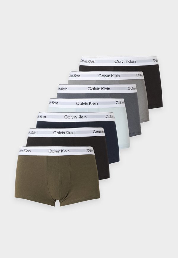 Calvin Klein Underwear LOW RISE ICON 7 PACK - Trunks - black/dark sapphire/olive night/turbulence/convoy/plein air