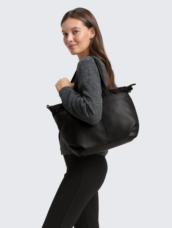 TOM TAILOR MIHA ZIP SHOPPER L - Handbag - black