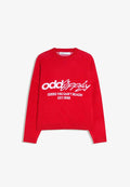 Bershka JACQUARD - PRINT SWEATER - Sweatshirt - red