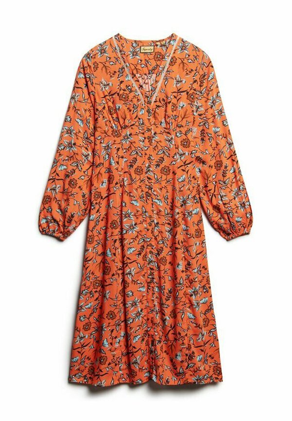 Superdry & Co PRINTED V-NECK MIDI TEA