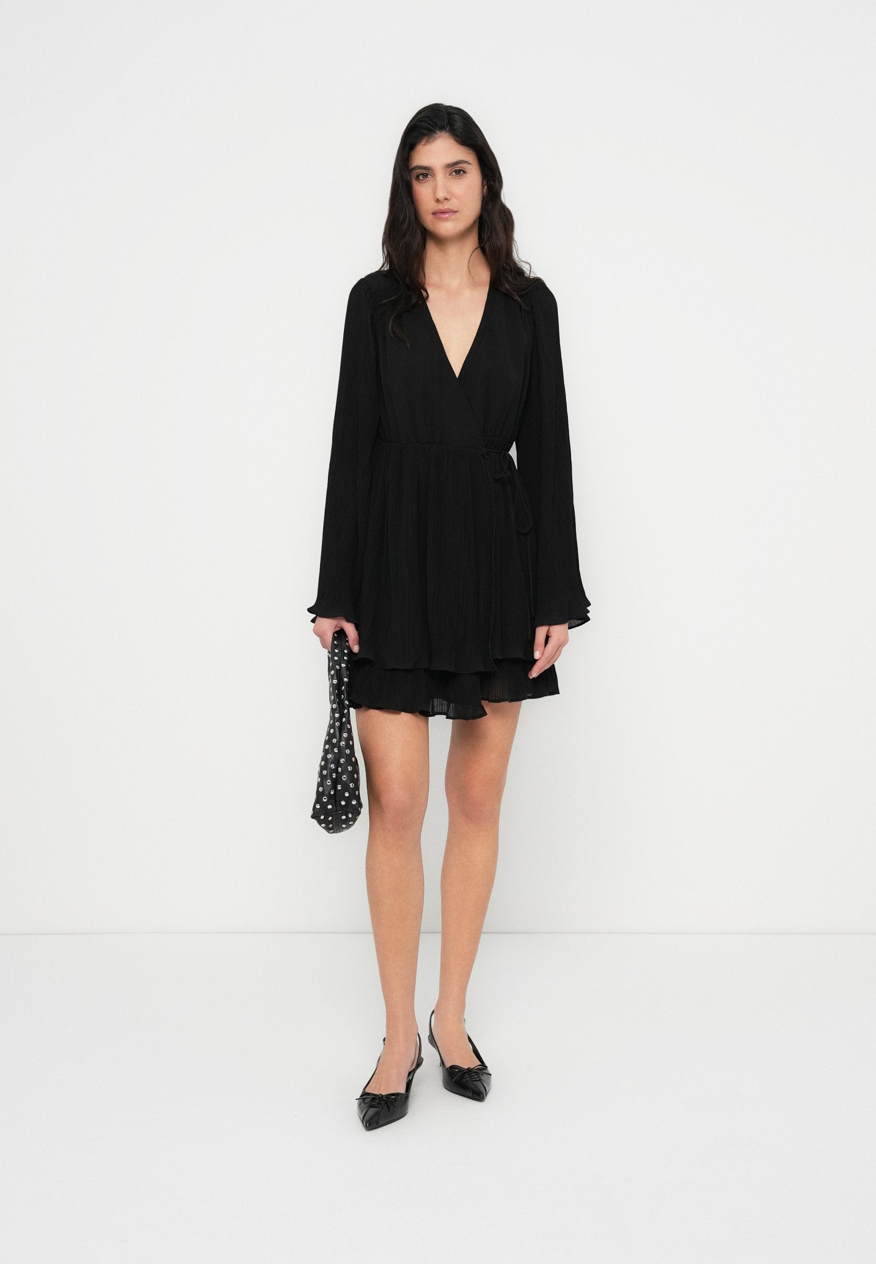Gina Tricot PLEATED WRAP DRESS