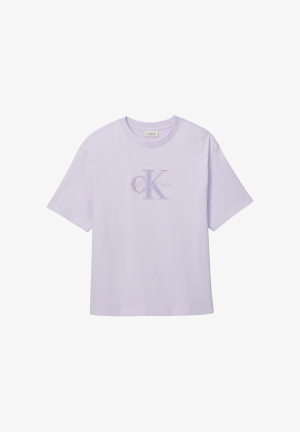 Calvin Klein Jeans RELAXED LOGO APPLIQUÉ - Print T-shirt - island lilac