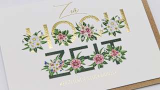 Grußkarte Hochzeit Blumen CACTUS