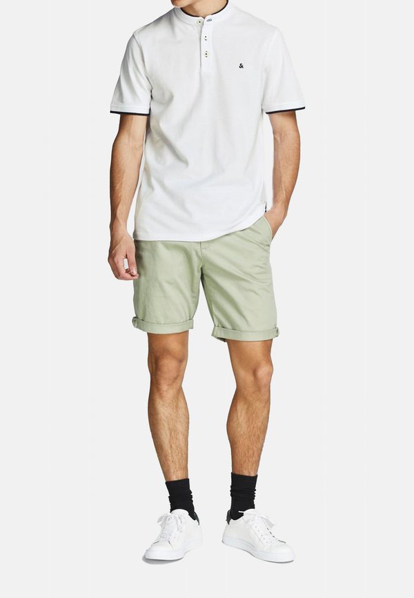Jack & Jones 2ER PACK PAULOS MAO - Basic T-shirt - weiß   hellblau