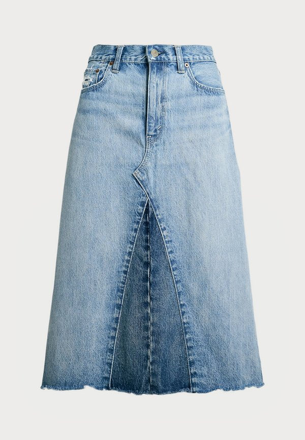 Polo Ralph Lauren PANELED DENIM A LINE SKIRT