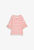 TOM TAILOR TOM TAILOR T-SHIRT T-SHIRT MIT TURN-UP-FUNKTION - Print T-shirt - pink white stripe