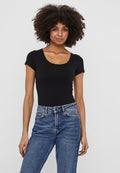 Vero Moda VMMAXI MY SS SOFT U-NECK JRS 2-PACK - Basic T-shirt - black 2