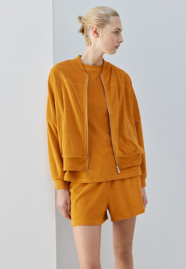 Mango Zip-up sweatshirt - orange