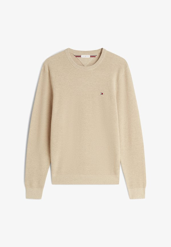 Tommy Hilfiger ESSENTIAL STRUCTURE CREW NECK - ELEVATED ESSENTIALS - Jumper - batique khaki heather