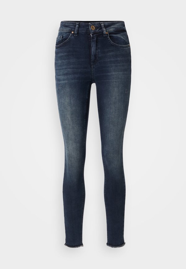 ONLY ONLBLUSH LIFE MID RAW  - Jeans Skinny Fit - blue black denim