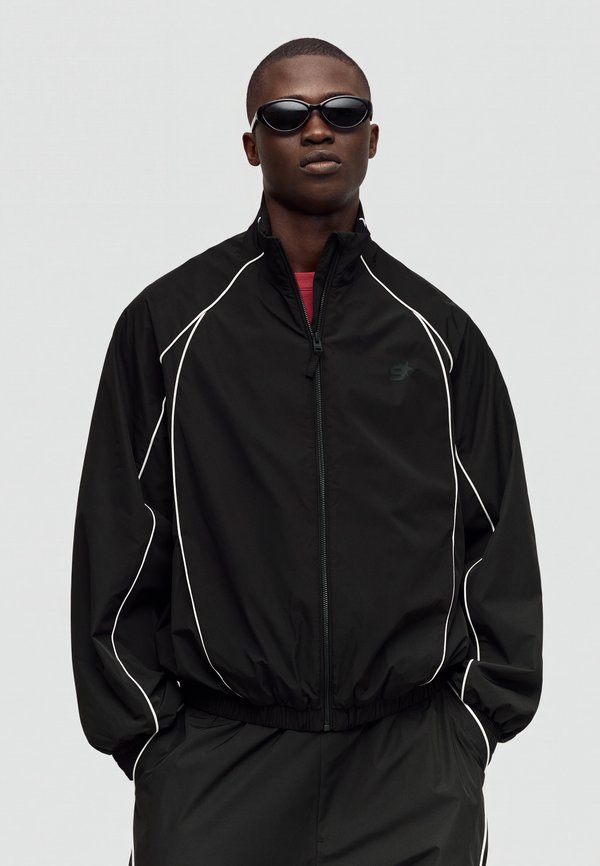 Bershka CONTRAST TECHNICAL - JACKET - Training jacket - black
