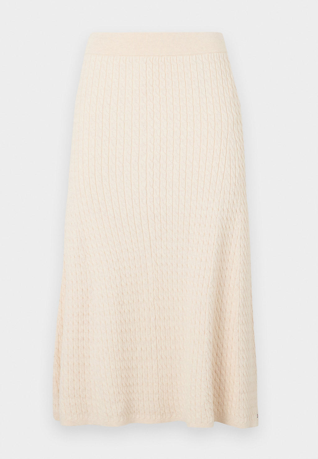 FINE CABLE KNIT MIDI A-LINE SKIRT Media 1