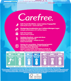 Slipeinlagen Cotton Feel Flexiform ohne Duft Carefree