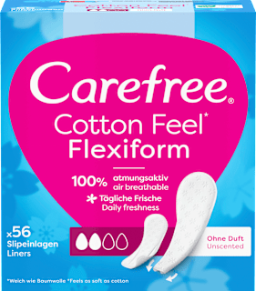 Slipeinlagen Cotton Feel Flexiform ohne Duft Carefree