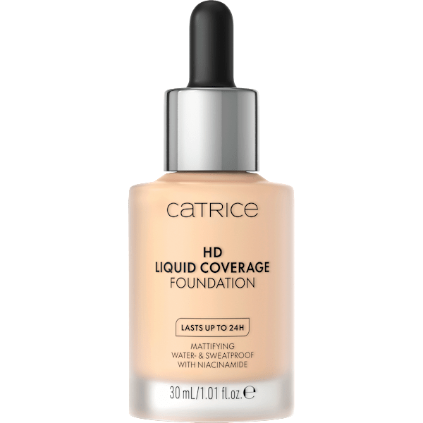 Foundation Liquid HD Coverage Waterproof 002 Porcelain Beige CATRICE