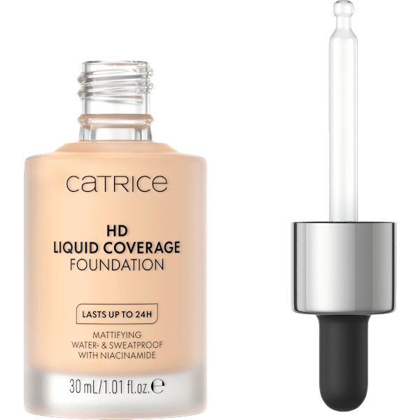 Foundation Liquid HD Coverage Waterproof 002 Porcelain Beige CATRICE