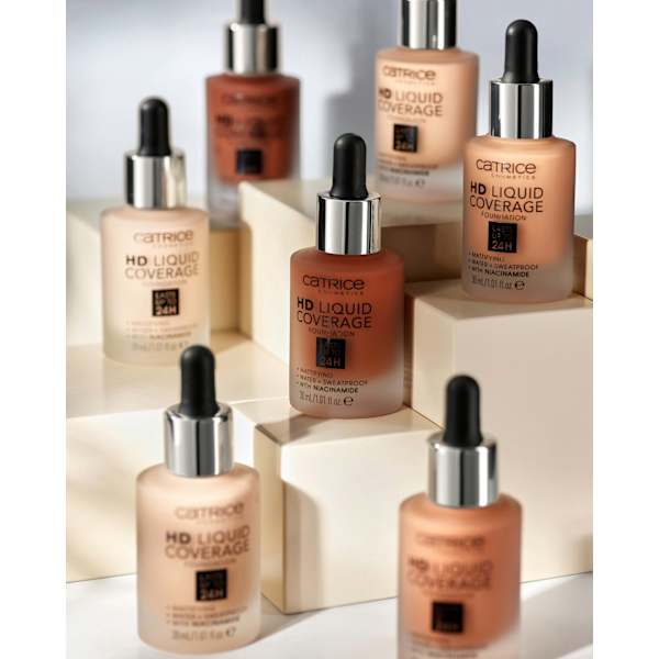 Foundation Liquid HD Coverage Waterproof 032 Nude Beige CATRICE