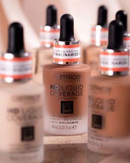 Foundation Liquid HD Coverage Waterproof 032 Nude Beige CATRICE