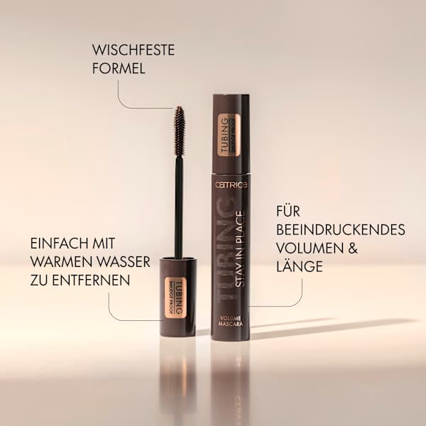 Mascara Tubing Stay In Place Volume 010 Panda-Proof Black CATRICE