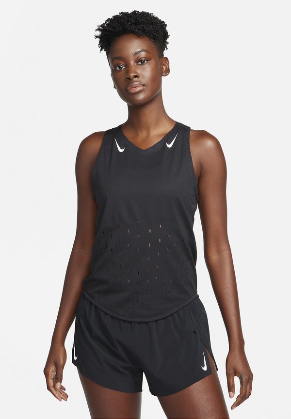 Nike Performance AEROSWIFT SINGLET - Top - black white