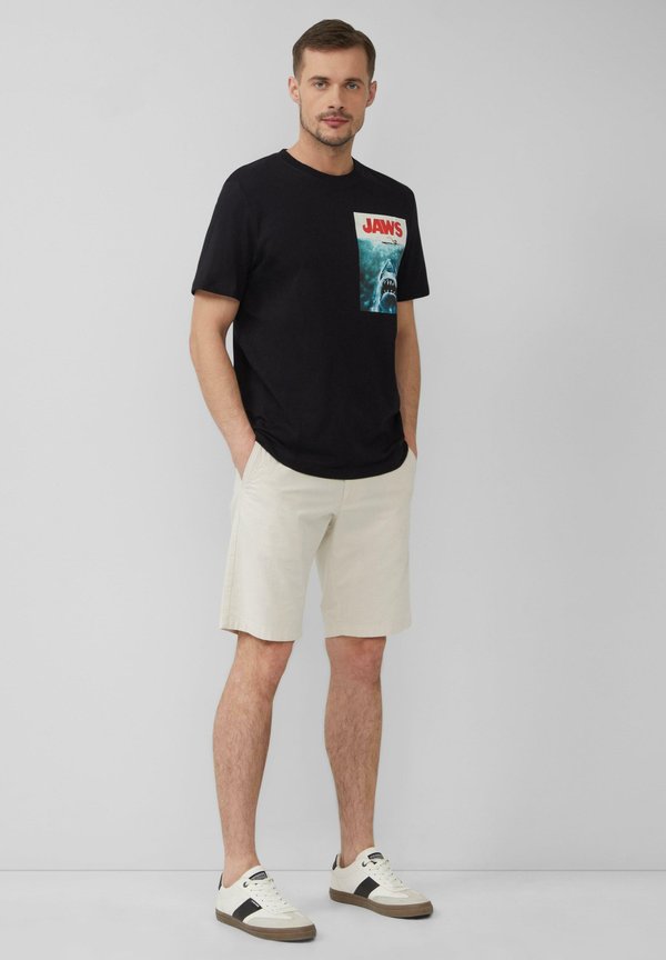 s.Oliver MIT JAWS - Print T-shirt - schwarz