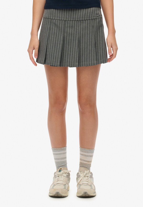 Superdry & Co A-line skirt - grey pinstripe