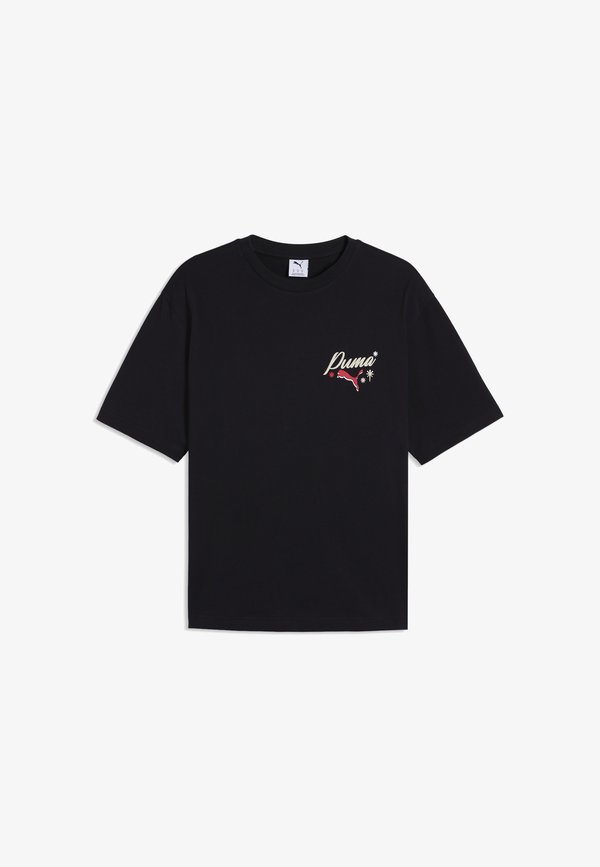 Puma GRAPHICS CHAMPIONS BOXY T-SHIRT - Print T-shirt - black