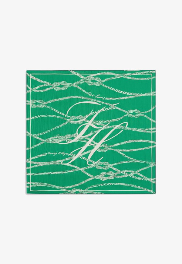 Tommy Hilfiger SCRIPT SQUARE - Foulard - spring emerald