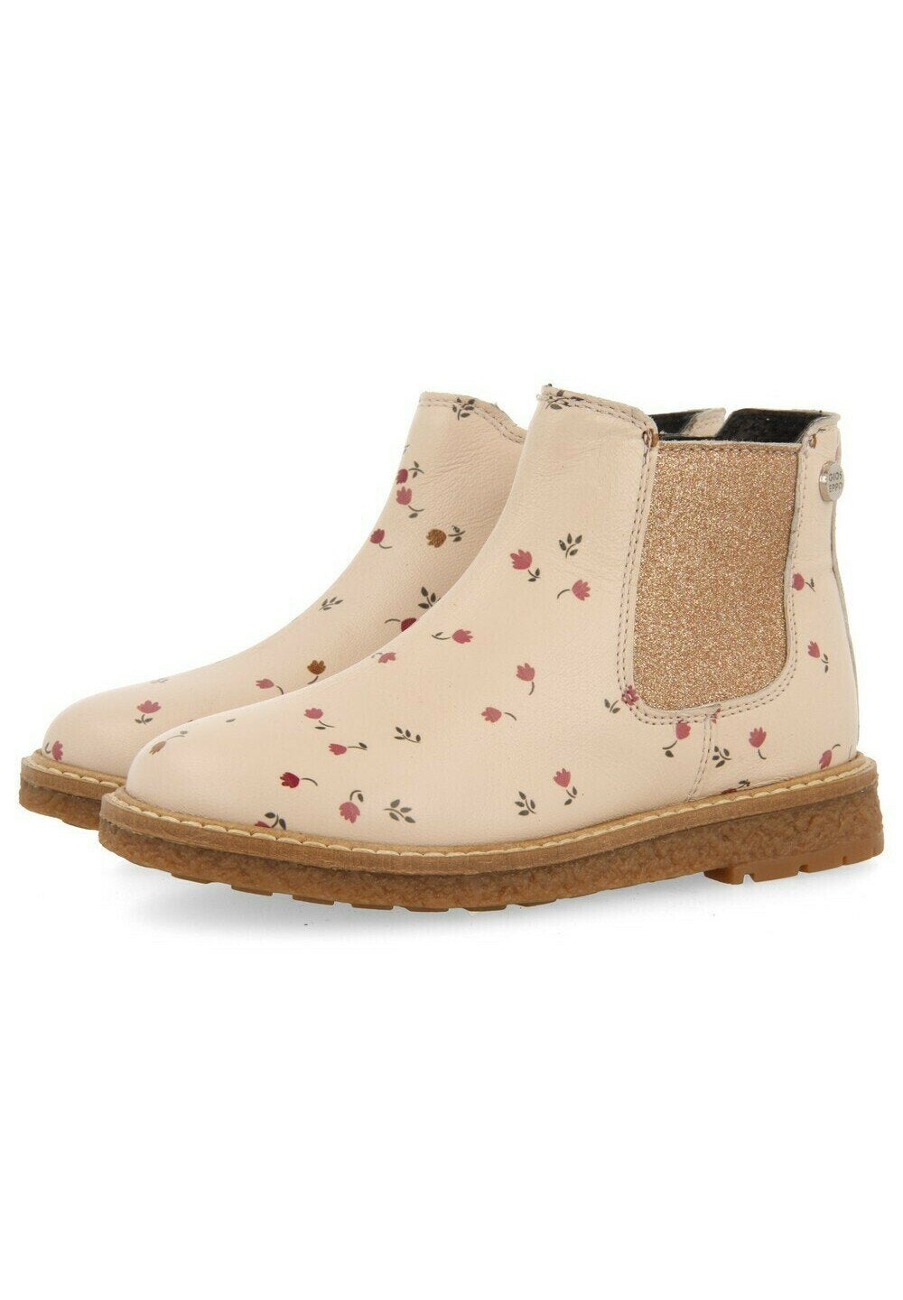 Gioseppo GIOSEPPO BOTINES ROSA TIPO CHELSEA DE PIEL CON PRINT DE FLORES PARA NIÑA Y NIÑO ELVENES ELVENES