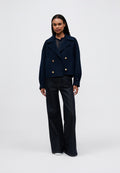 WOOL BLEND DOUBLE BREASTED PEACOAT Media 1