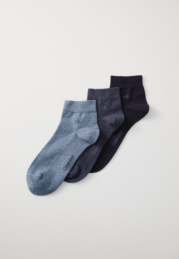 Calvin Klein Underwear 3 PACK - Sneaker socks - blue