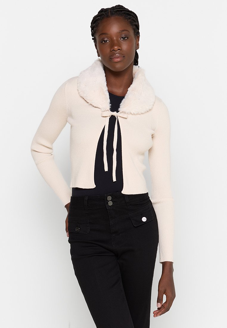 ORSAY  FURCARDI WITH BOW AND COLLAR SOFT HANDFEEL