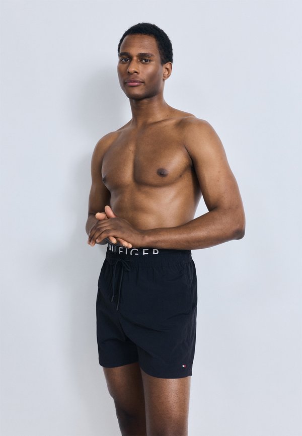Tommy Hilfiger LOGO MEDIUM DRAWSTRING - Swimming shorts - desert sky