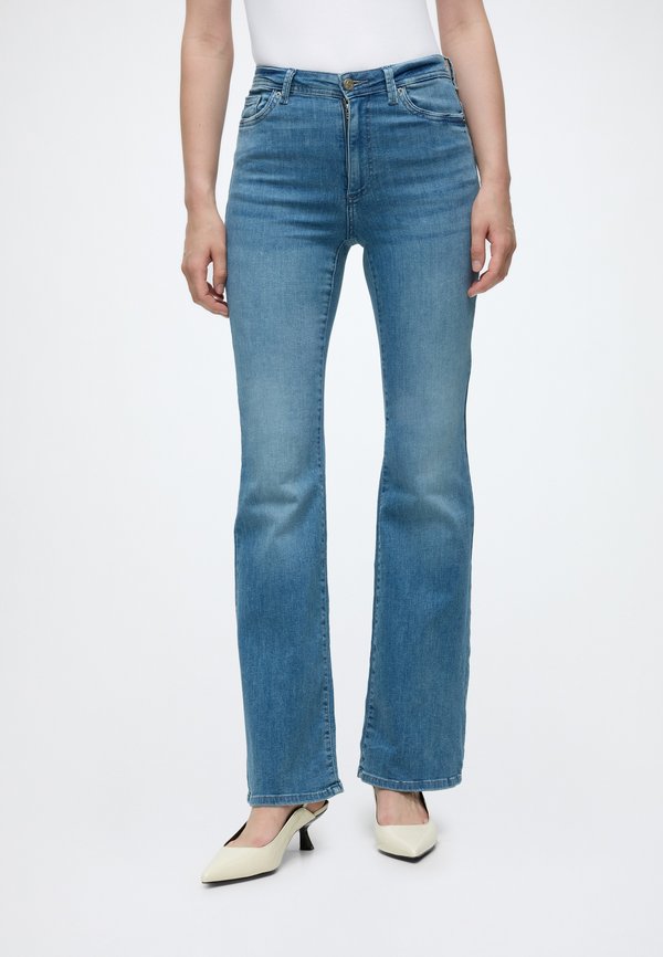 ONLY ONLWAUW FLARED  - Flared Jeans - dark medium blue