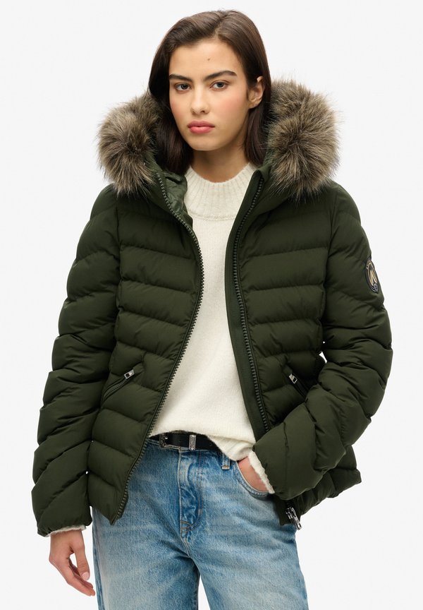 Superdry & Co FUJI HOODED PADDED - Winter jacket - surplus goods olive green