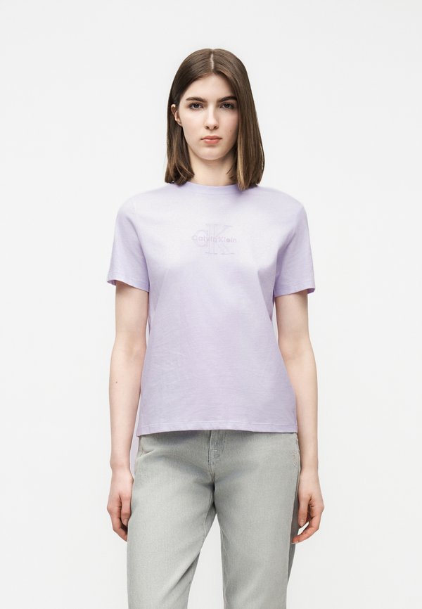 Calvin Klein Jeans MONOLOGO TEE - Print T-shirt - island lilac