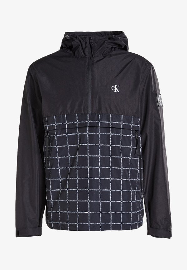 Calvin Klein Jeans TECHNICAL POP OVER - Windbreaker - ck black
