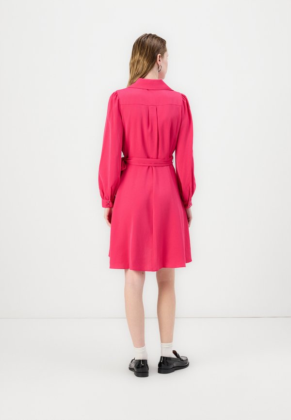 DKNY BALLOON SLEEVE DRESS WITH COLLAR AND UTILITY POCKETS