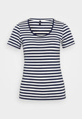 Vero Moda Tall VMLOTTE  - Print T-shirt - snow white/navy
