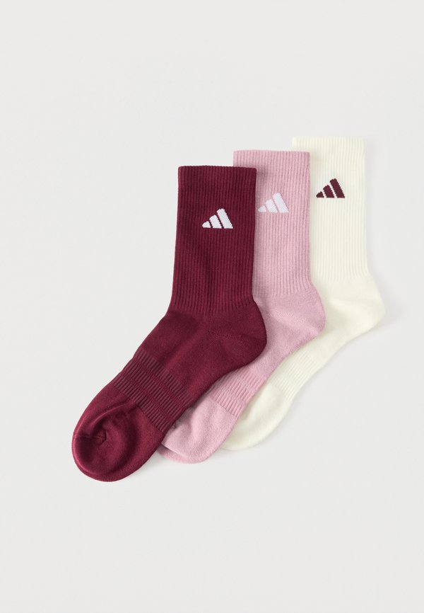 adidas Performance 3 PACK UNISEX - Sports socks - maroon/ivory/magic mauve/white