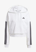 adidas Sportswear ESSENTIALS 3-STRIPES QUARTER-ZIP - Hoodie - white   black