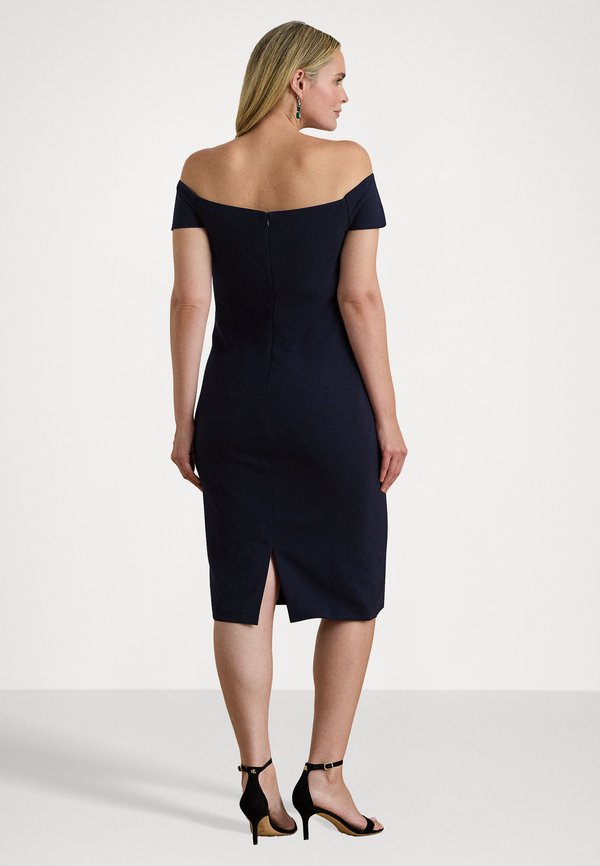 Lauren Ralph Lauren Woman TWIST-FRONT CREPE COCKTAIL DRESS