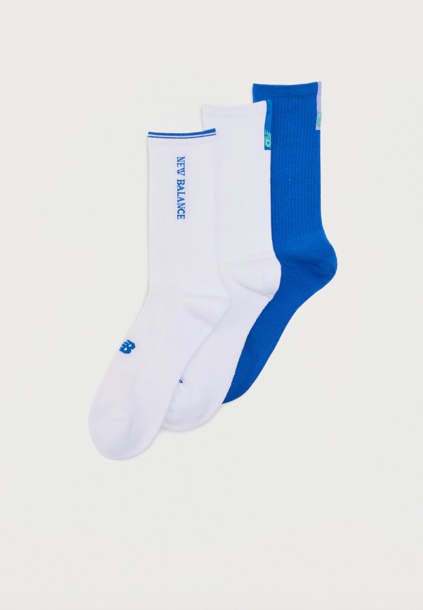 New Balance PERFORMANCE MULTI LOGO CREW UNISEX 3 PACK - Socks - white/blue