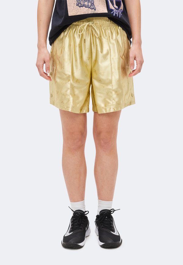 Nike Performance A'JA SHINE SHORT - Sports shorts - team gold-coloured/wheat grass