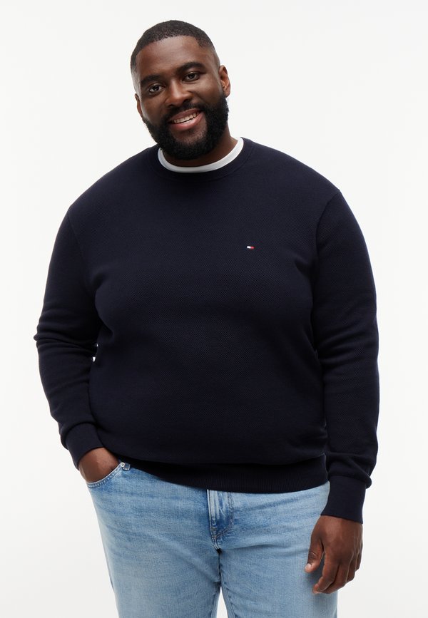 Tommy Hilfiger ESSENTIAL STRUCTURE CREW NECK - Jumper - desert sky