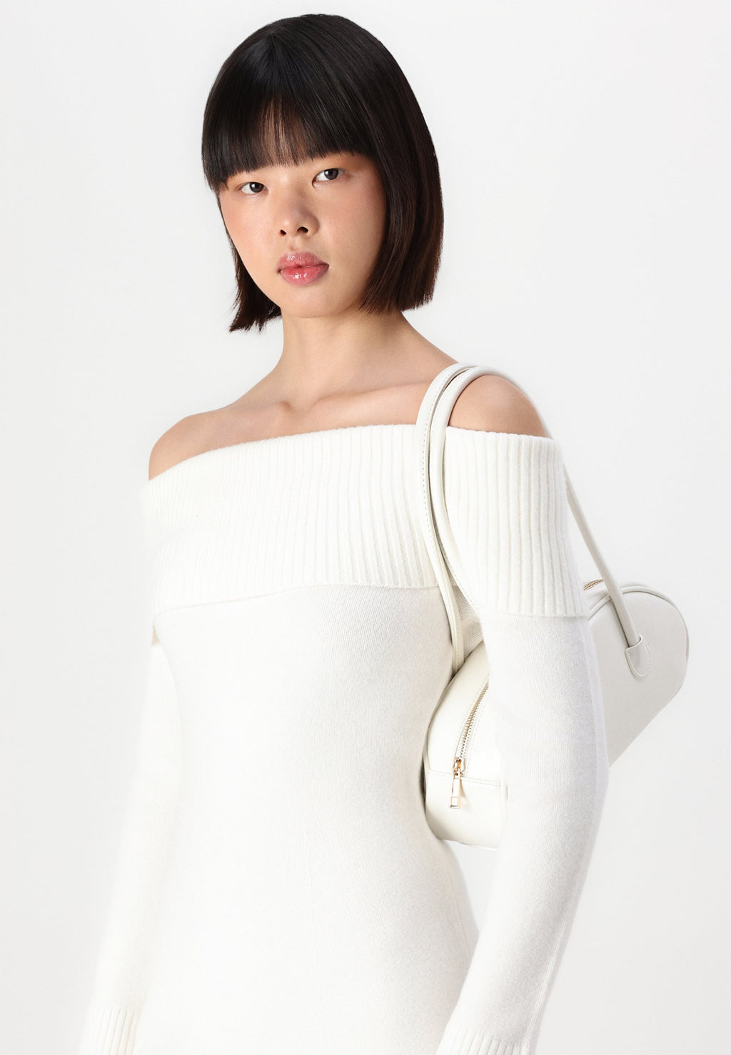 Hollister Co. Off-the-Shoulder Skater Sweater Dress
