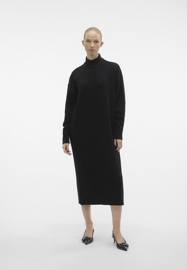 Vero Moda VMKADEN HIGHNECK CALF DRESS - Jumper dress - black